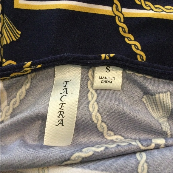 Tacera Navy blue print dress - Picture 6 of 8